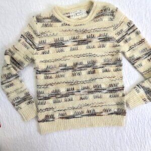 Pink Martini Fuzzy Crewneck Sweater Size Small